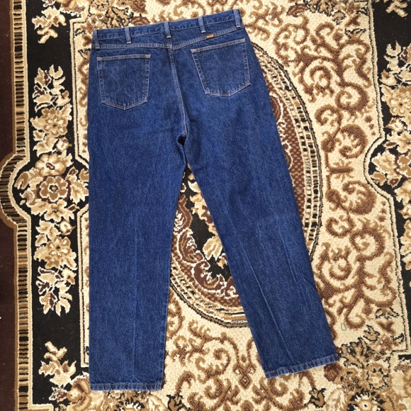 Wrangler Rustler Wrangler Denim Blue Jeans Cotton Western Bootcut Cowboy 80s 90s - Picture 3 of 6